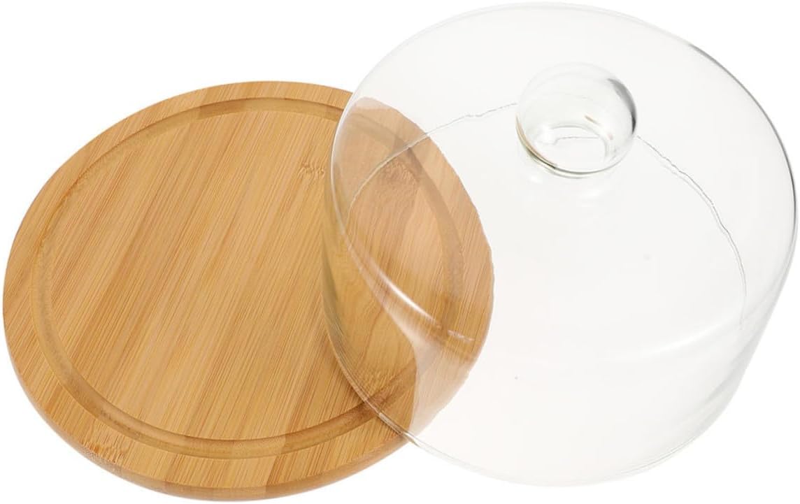 Glass Cake Cover with Tray Large Food Protecting Dome Preservation Display for Home Dessert and Pastry Serving