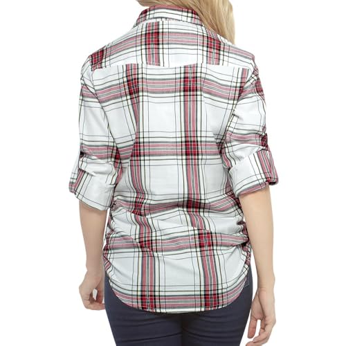 Image of Match Women's Long Sleeve Plaid Flannel Shirt #2021