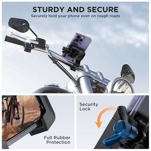 Miracase Bike Phone Holder, [Support Video Recording]