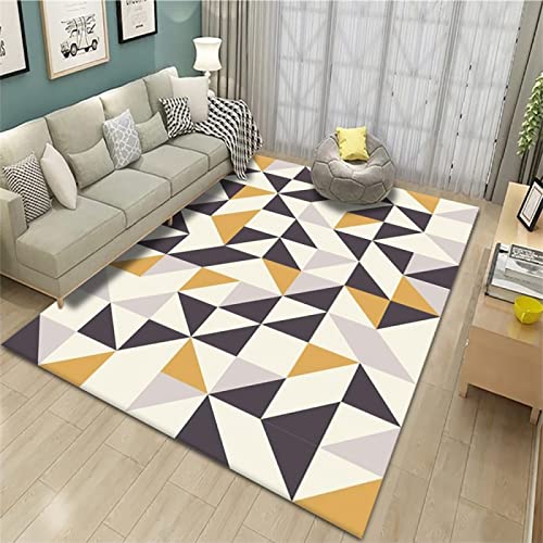 Tapis décoration terrasse extérieur géométrie moderne multicolore