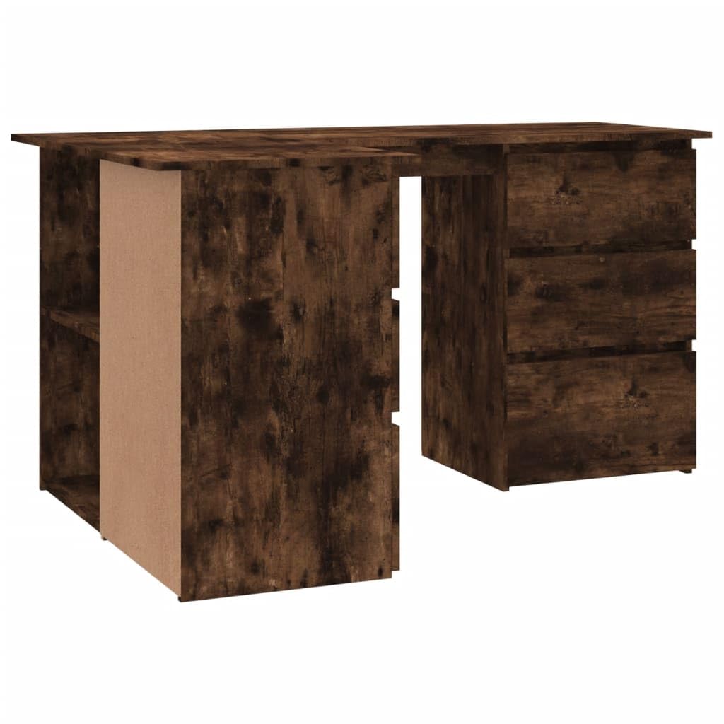 Scrivania ad angolo con incenso, 145 x 100 x 76 cm, in legno moderno, spazioso tavolo da ufficio per computer, casa, ufficio, camera da letto, studio, ideale per piccoli spazi
