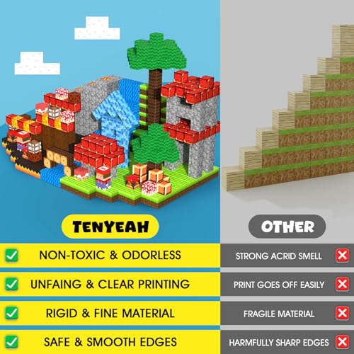 TENYEAH Magnetic Blocks Game - Build Mine Magnet Video Game World Adventure Set for Toddler, Super Bro Magnetic Set Elements Toys Gift for Boys & Girls Kids 3+ — view 6