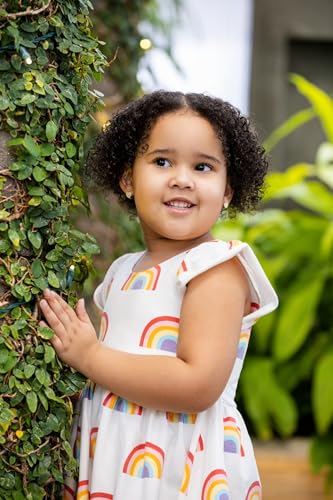 Image of monica + andy Short Sleeve Let's Dance Dress, Organic Cotton Playwear Clothes for Girls, Kids, Toddler & Infant Sizes