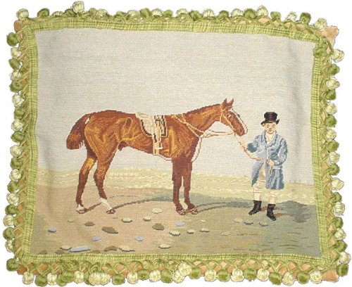 Show Horse - 18 x 22 in. needlepoint pillow