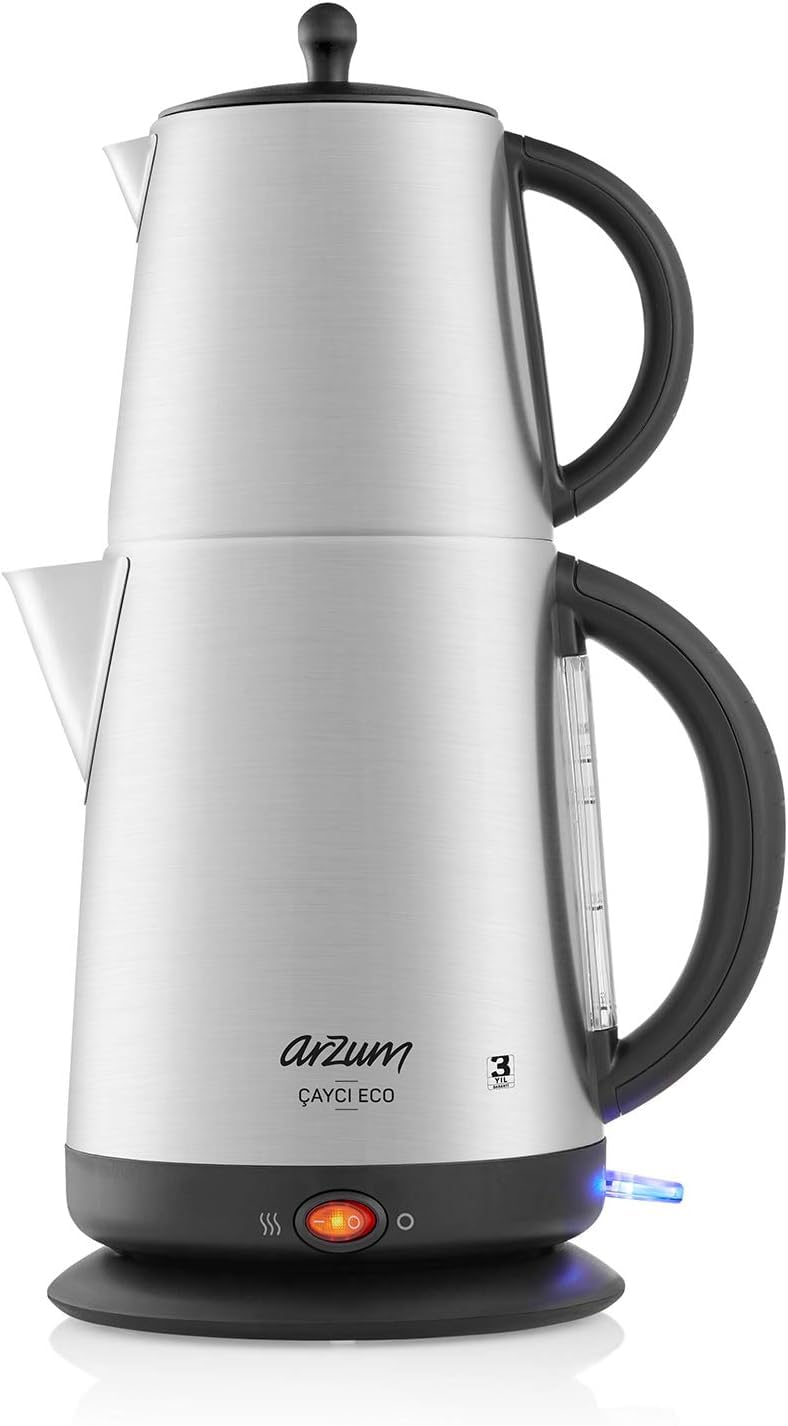 Eco Turkish Tea Maker, Stainless Steel, 2200