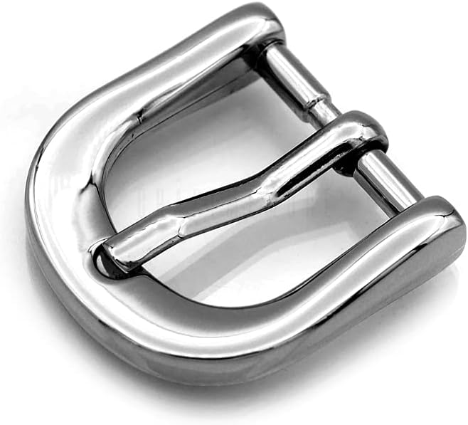 CRAFTMEMORE 4pcs Belt Buckle Single Prong Buckles Belt Purse Making Leather Craft fits 5/8, 3/4, 1 Inch Strap SC97 (1 Inch, Gunmetal)