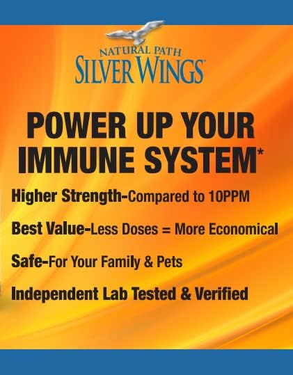 Natural Path Silver Wings Supplements. Colloidal Silver 500 ppm (4 fl.oz /120 ml) Immune Support + Herbal Ointment 250 PPM (1.5oz)