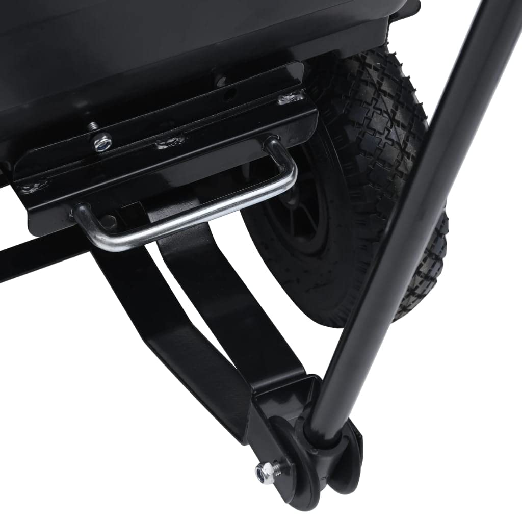 Generic Garten-Kipp-Handwagen, 300 Kg, 75 L, Grün, Langlebig, Einfach zu Montieren, PU-Gummiräder, für Gartenarbeiten, Lagerung und Entladen von Vorräten (Schwarz)