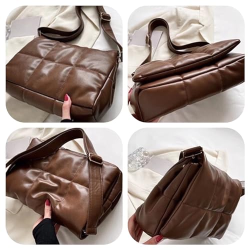 Puffer Tote Bag for Women Large Quilted Carryall Padding Crossbody Bag Soft Puffy Hobo Handbags Puff Purse4