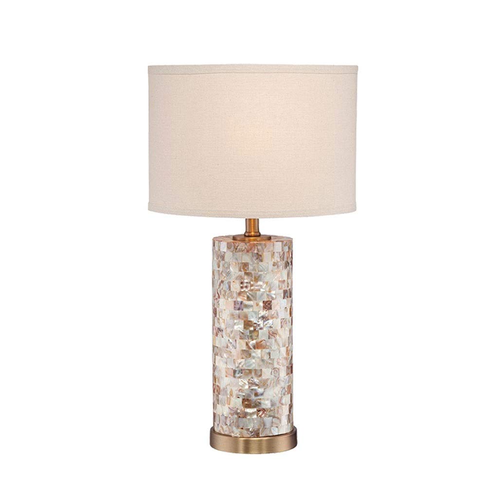 MYBA Table Lamp Bedside Table Lamp Decorative Bedroom Light with Fabric Lampshade Creativity Desk Lamp for Living Room Office Study Bedroom Dedside Lamp (Color : Beige, Size : Remote control switch)