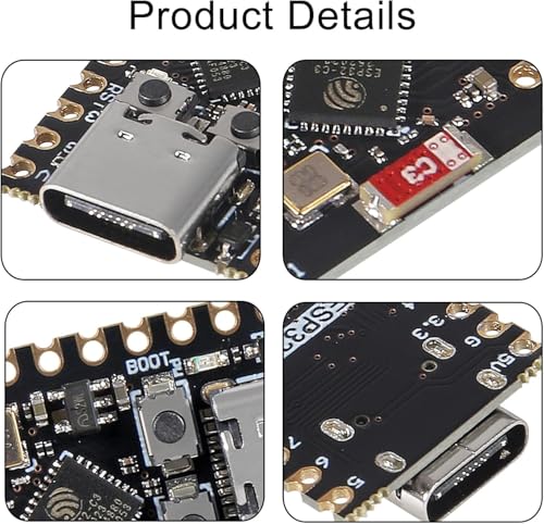 Image of ESP32 C3 Mini Development Board - WiFi & Bluetooth 5.0, 160MHz RISC-V Processor, Ideal for IoT Projects and Arduino Compatibility