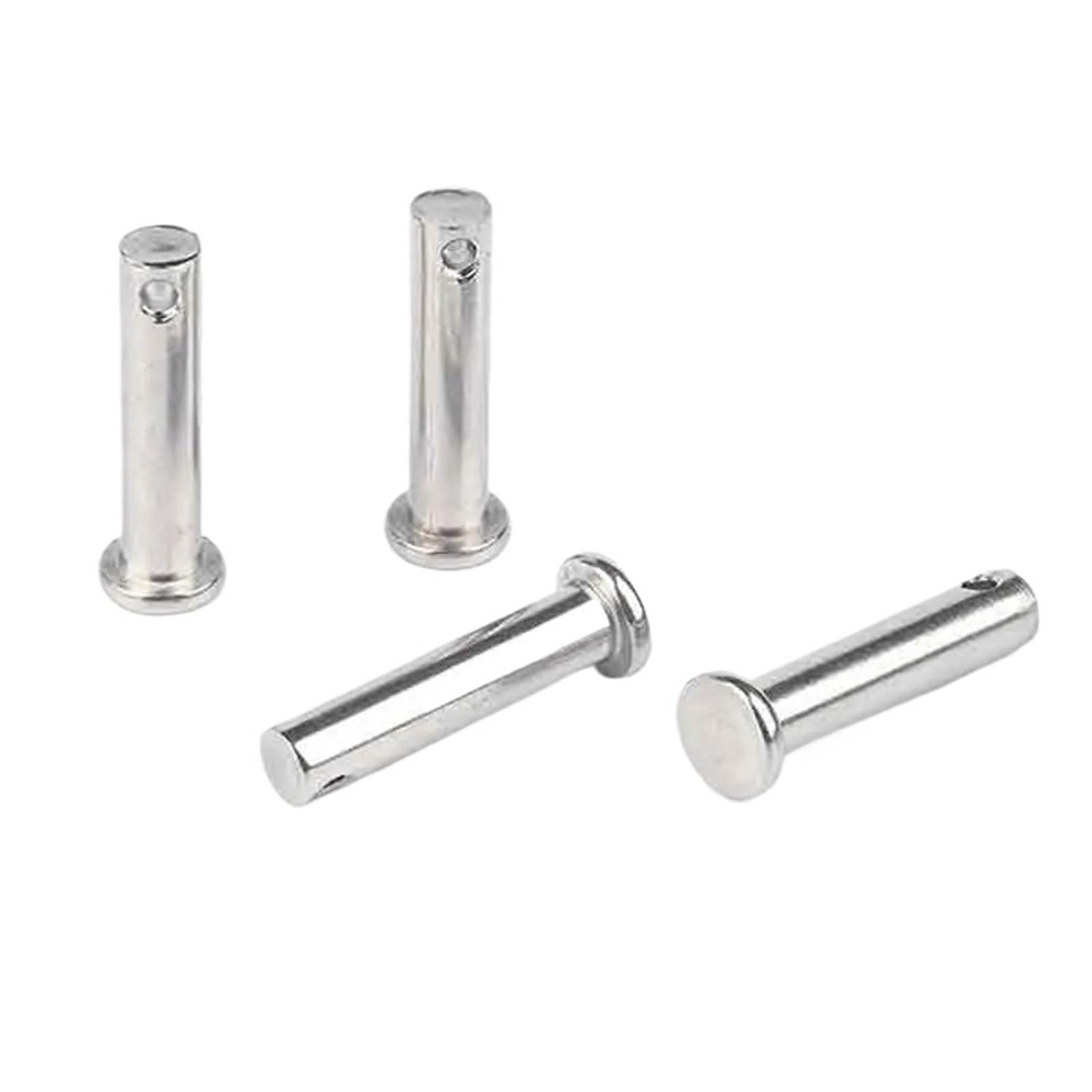 Pasadores de horquilla M18 M20 con cabeza de acero inoxidable 304, eje de cabeza plana con orificio, pasador de perno, 1/2 piezas(M18x80-1Pcs)