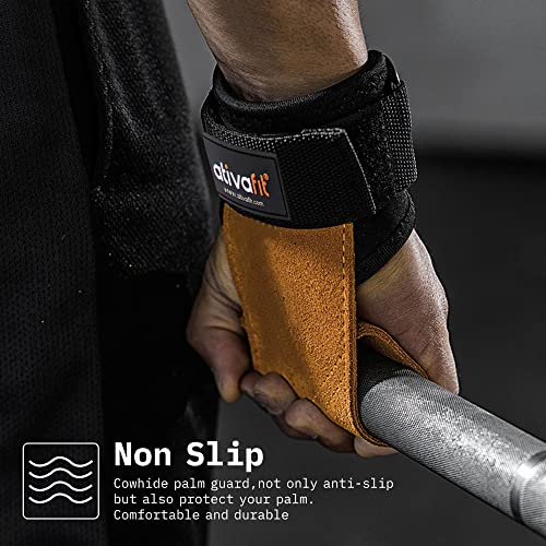 Ativafit Lifting Straps Weight Lifting Gloves Heavy Duty Deadlift Straps Neoprene Padded Wrist Support For Weightlifting, Bodybuilding, Powerlifting, Strength Training Home Gym Men And Women #TOP3