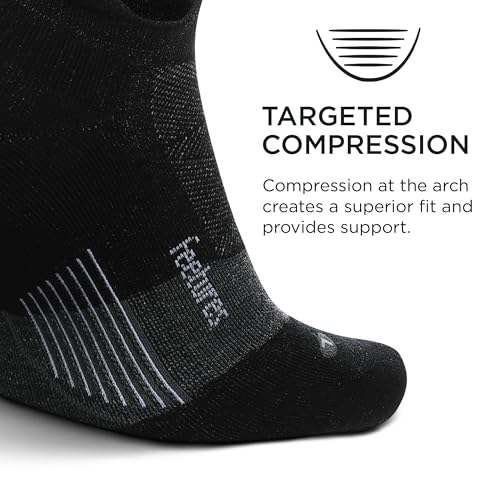 Image of Feetures Merino 10 Max Cushion No Show Tab Ankle Socks - Wool Socks for Women & Men - (1 Pair)
