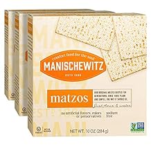 Manischewitz Original "Thin Unsalted Matzo" 10oz 3 Pack Airy Crispy Crackers, Just Flour & Water, Sodium Free, Non GMO