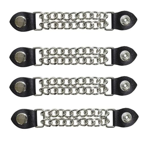 Vksjin Motorcycle Vest Extenders for Men 4Pcs Plain chains