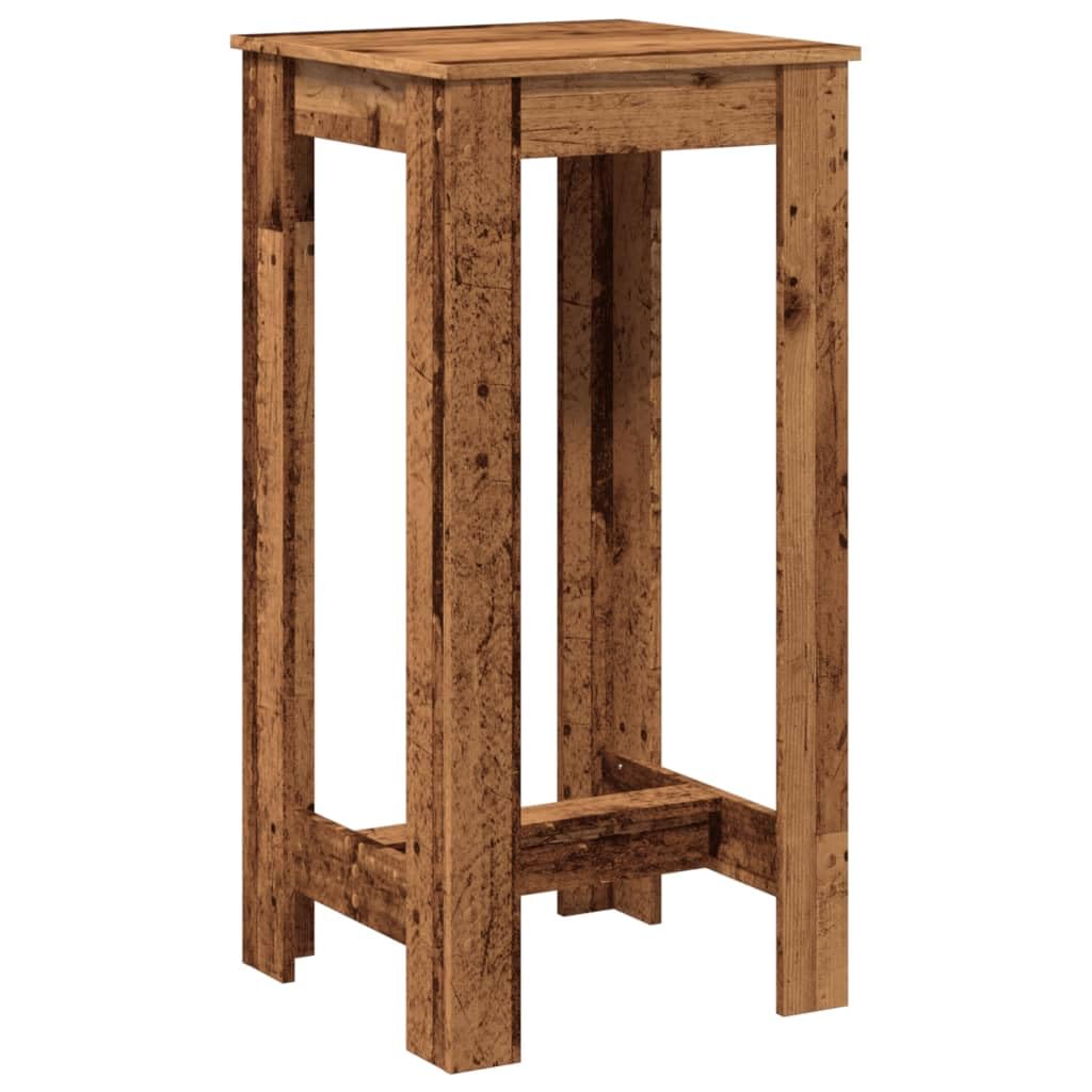 Hothingwell Bartisch aus Altholz, 51 x 50 x 103,5 cm, Holz, hoher Tisch, warmes Design, für Küche, Wohnzimmer, Esszimmer, glatte Oberfläche, leicht zu reinigen mit feuchtem Tuch,