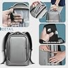 HEROIC KNIGHT Sac à dos Ordinateur Portable 15,6 Pouces Double Port USB Sac a dos Impermeable Léger Antivol Sac à dos homme Design Multifonction pour Travail Voyage Affaires Université - Gris Clair #3