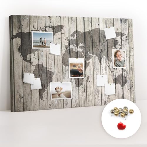 Planche liège horizontale 120x80 cm tableau mural en bois pour notes - 2