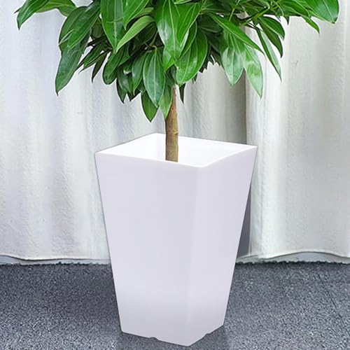 Pot de fleurs carré en résine durable pour balcons abîmés - 4