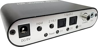 Digital Optical Coax S/PDIF Audio to 5.1 Analog Surround Sound Decoder