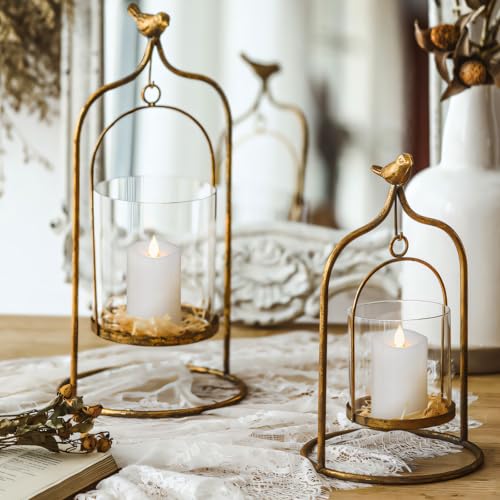 Image of 2PCS, 3 x 5 inches Flameless Candle with Remote Control, 3D Flickering Wick, Real Wax Pillar LED Candles, Battery Operated Candles,with Timer,for Holiday Home Decor,White