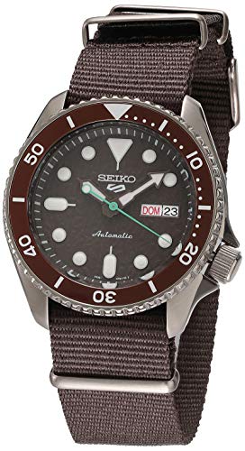 Seiko SRPD85K1 Reloj 5 Automatico Caballero Resistente al Agua 100 Metros for Hombre, Marrón, Hombre Estándar, Multicolor, Unitalla, Lujo