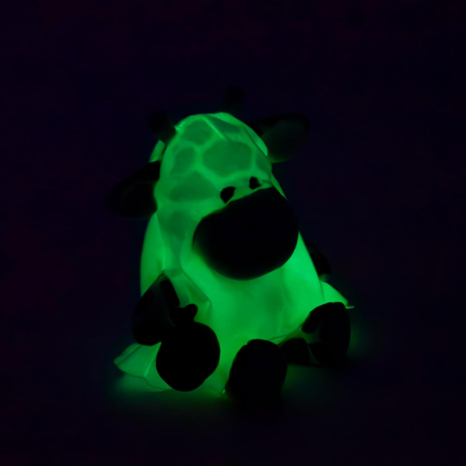 Plushland 8 Inch Glow Halloween Plush Toys - Panda, Giraffe, Capybara Stuffy in Glow Costumes with Pumpkin, Glow in The Dark Spooky Stuffed Animals Trick or Treat Party Decor (Giraffe)