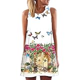 Estilo: Bohemio,playa, casual ;Estilo de la manga: Sin mangas;silueta: Suelto ;longitud del vestido: Sobre rodilla, mini;Neckline: O-cuello