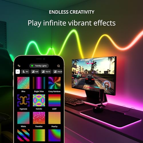 Kit de extensión Twinkly Line Tira LED RGB adhesiva magnética 1.5 m miniatura 4