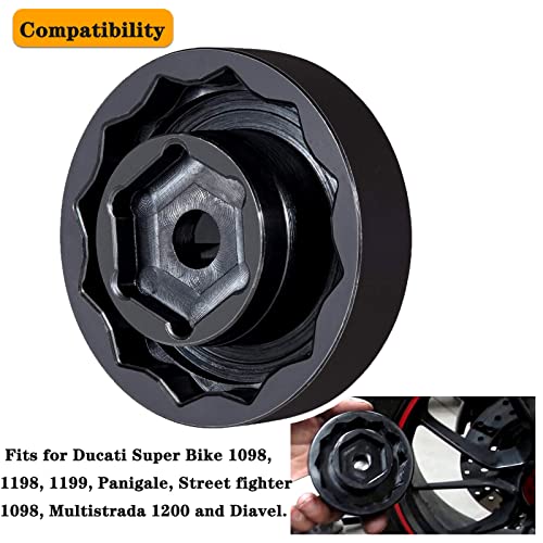 Image of Front Rear Wheel Axle Nut Socket Tool Fits for Ducati Motorcycle ATVs Super Bike 1098 1198 1199 Panigale Multistrada Diavel - 55mm + 30mm