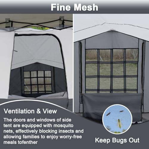 Image of KAMPKEEPER Side Tent,1 /2 Person Camping Tent for 10' x 10' Pop Up Canopy