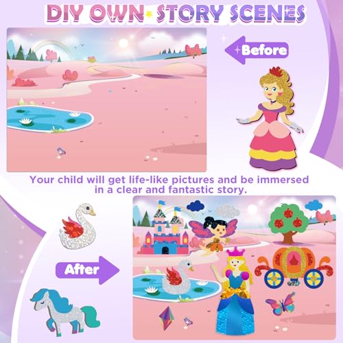 image for URMYWO Foil Arts and Crafts for Kids Ages 4-8, Art Craft Supplies Kits