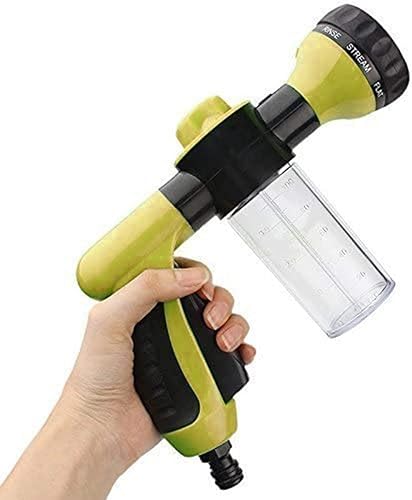 Miniatura 8 de Boquilla de manguera de jardín, boquilla de pulverización de manguera ajustable, alta presión, 8 patrones de riego con rociador de jabón de 3.5