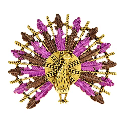 Broches de Paon émail coloré pour illuminer vos tenues de soirée et mariages