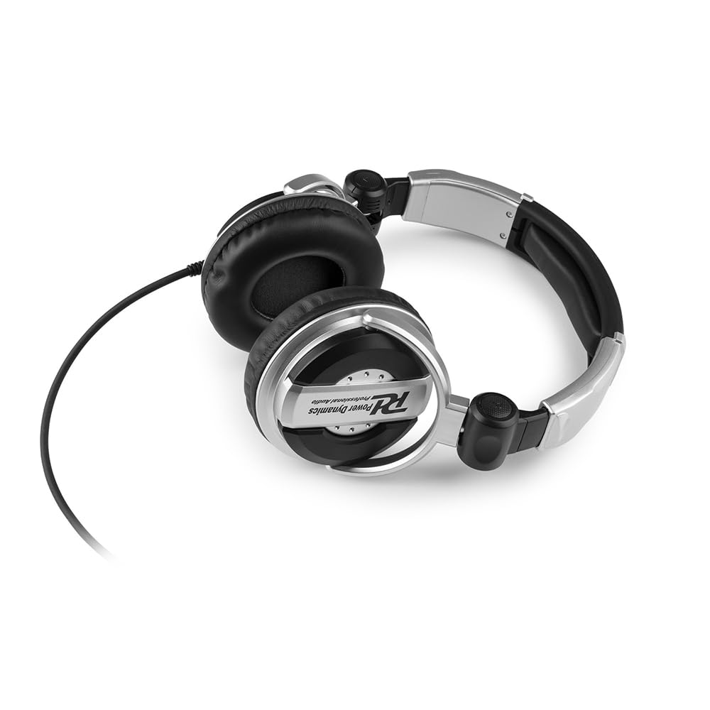 Power Dynamics PH510 Casque DJ, Accessoire Pro, Haute Qualité, Matériel Professionnel, Facile à Transporter, Pilotes 50mm pour SPL Élevés, Adaptateur à Visser 3,5-6,35 mm