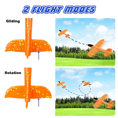 Toy Life Airplane Launcher Toy Foam Airplane Glider For Kids, 2 Pack Airplane Gun Launcher Plane Launcher Toy 2 Flight Mode Catapult Shooting Games For Kids Digital Shooting Targets For Boys #TOP2
