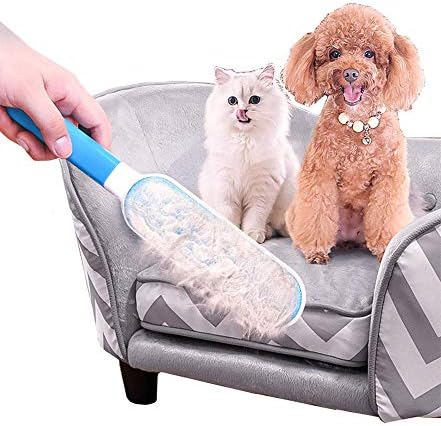 sanheng fire Pet Brush 2-Piece Set Household Hair Remover Fast Sticky Hair for Home and Pet (Blue)