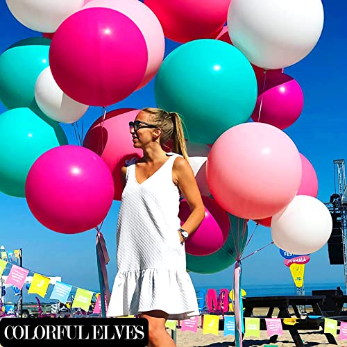 Image of Large Pink Balloons 36 Inches 4 Pack | Giant Jumbo, Big Thicken, Round, Wedding Party Decorations