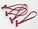 BongoTies ALL RED Bongo Ties A5-01-R - 10 Pack ~ Professional cable ties made of natural rubber and bamboo ~ HANDY TIES FOR CABLES AND OTHER UNRULY ITEMS