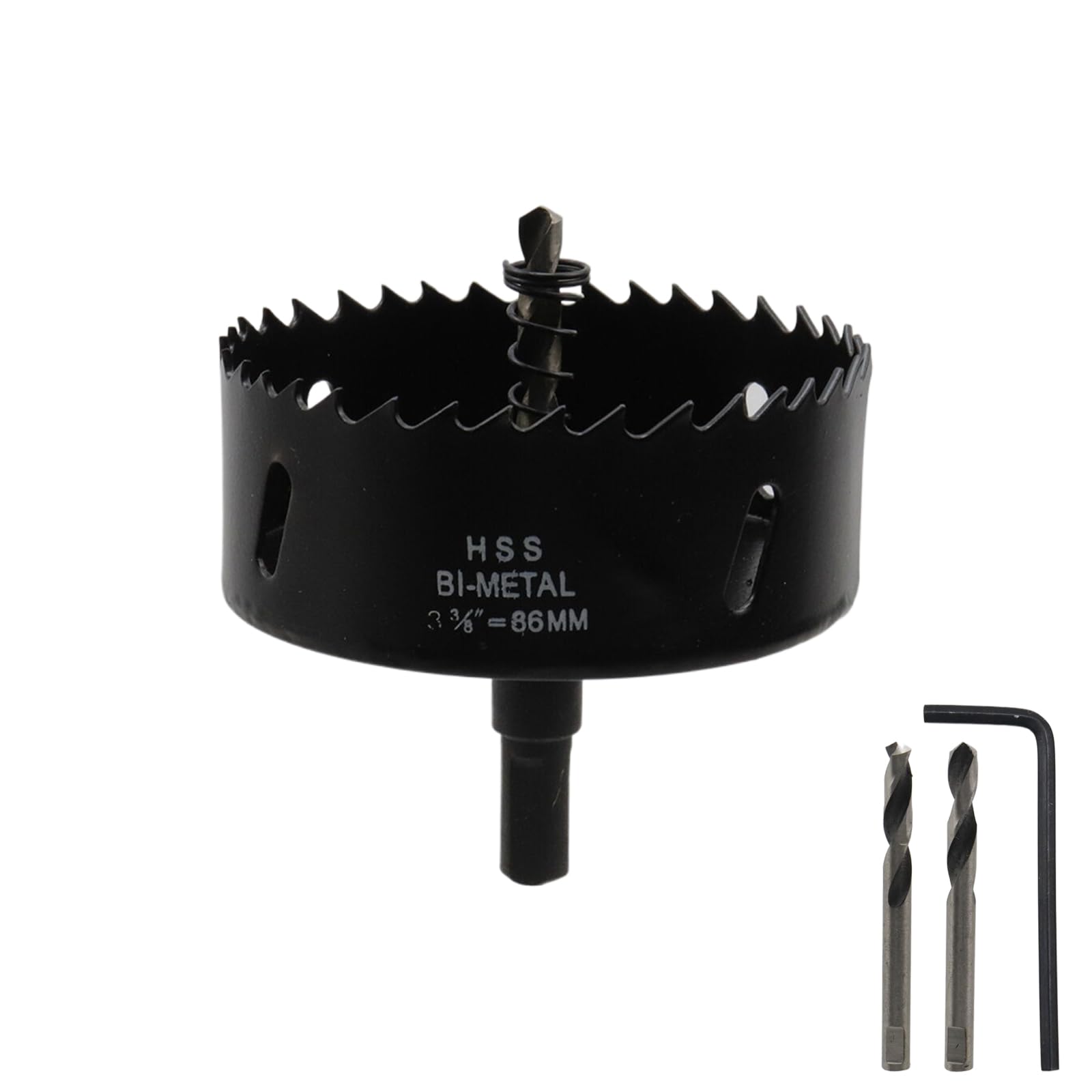 3-3/8"/86mm BI-Metal Hole Saw Hole Saw for Thin Metal Wood and Plastic Cutting