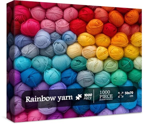Lorvonis Colorful Gradient Rainbow Yarn Puzzles...