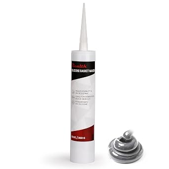 RTV Silicone Gasket Maker Grey, High Temperature Gasket Sealer 13 Oz. | High Strength Flange Sealing for Automotive Motorbike Machine Equipment Repairing