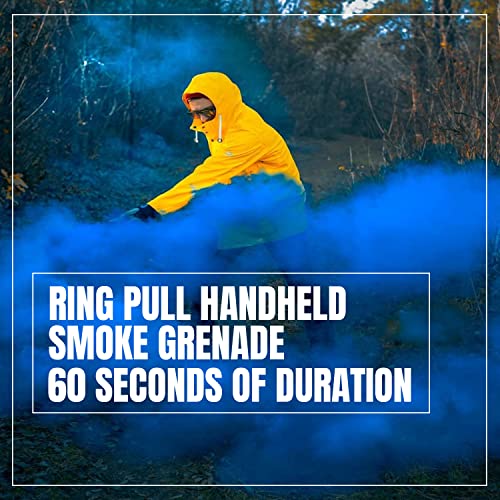 Pack of 2 Party Ring Pull Handheld Daytime Smoke Grenades for Gender Reveal Paintball, Weddings, Photoshoots & Special Effects, Blue and Pink - Image 5