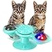 Juguete Interactivo para Gatos, Molino de Viento para Gatos, Juguete Giratorio para Mascotas, Juguete Mordedor Gato