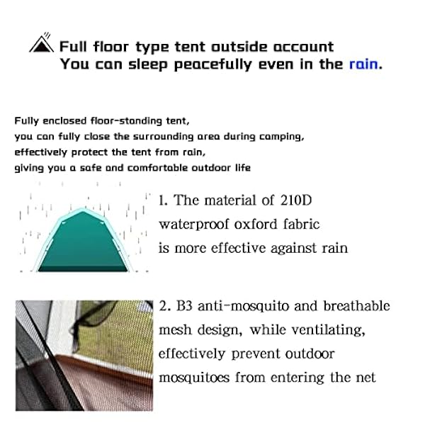 Easy Up Tent 4 People Double Doors and Four Windows,Insect Proof Tents Stable and Lightweight Pop Up Tents Camping for Camping