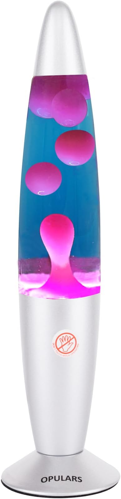 Liquid Motion Lamp Magma Lamps for Adults and Kids, 13.5inch Night Light Mood Lamp with Purple Wax in Blue Liquid, Night Light Bedroom Room Decor for Teen Girls