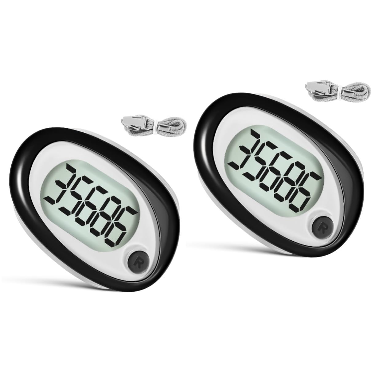 Toddmomy Pédomètre Cliqueurs Tourner Compteur De Pas Portable Clipser Le Compteur De Pas Podomètre De Remise en Forme Compteur De Lignes Score Ceinture S'agiter 3D Black Plastique