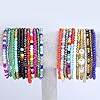 Wnddle 24pcs Bracelets de cheville perlés faits à la main, bracelet de cheville perlé coloré, Bracelets de cheville pour femme Bracelets de cheville Boho, Bijoux de pied multicouches Femmes Filles #1