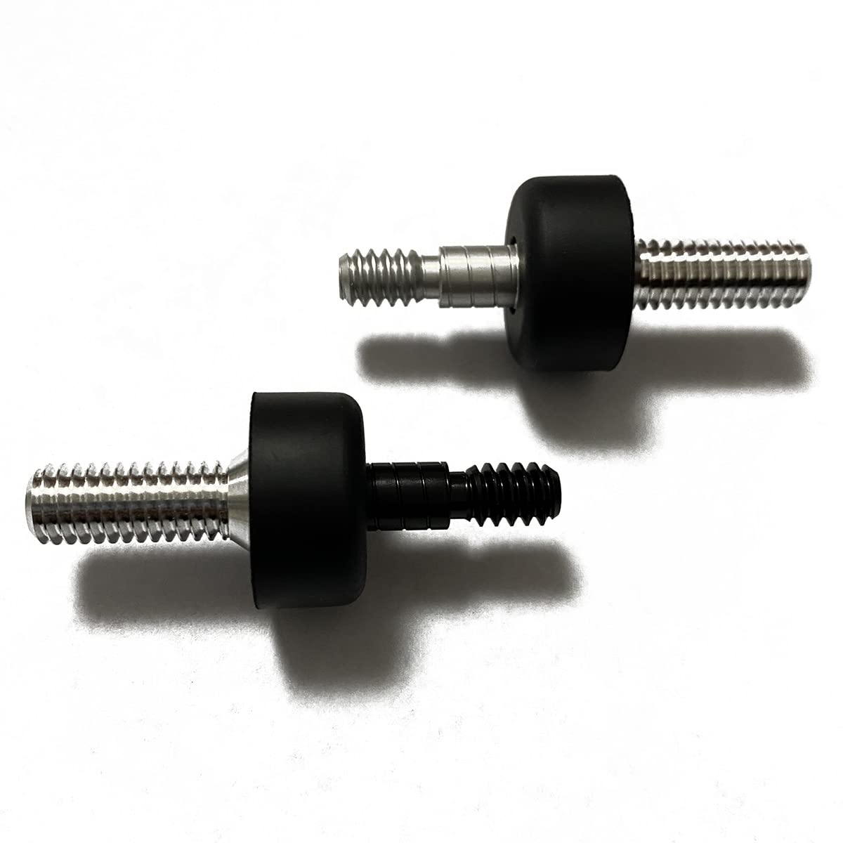 3/8-16 Pool Cue Bumper Set Extension Kit - M Size (Silver and Black in Option) (Black)